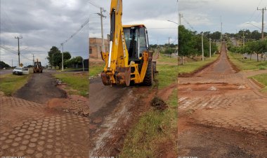 Prefeita Fabiana Lorenci, através do Departamento de Obras faz Limpeza e Alargamento da Ciclovia em Eldorado