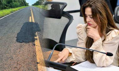 Mara Caseiro reafirma a necessidade de recuperação asfáltica da MS-295