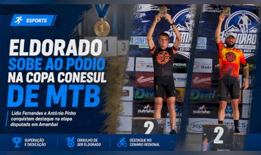 ATLETAS DE ELDORADO VOLTAM AO PÓDIO NA COPA CONESUL DE MTB
