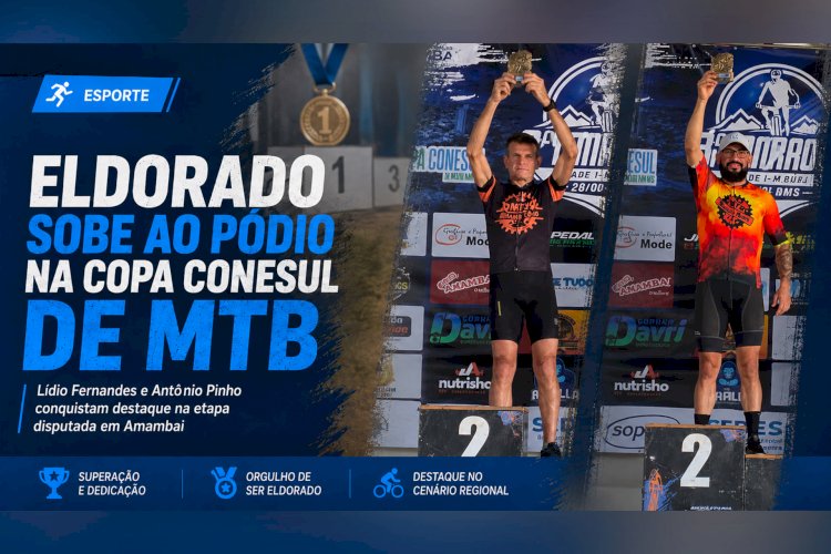 ATLETAS DE ELDORADO VOLTAM AO PÓDIO NA COPA CONESUL DE MTB
